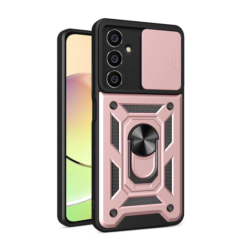 For Samsung Galaxy S23 FE 5G Sliding Camera Cover Design TPU+PC Phone Case(Red)