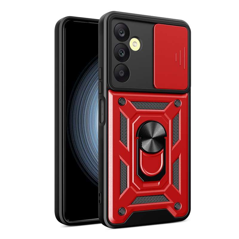 For Samsung Galaxy A25 5G Sliding Camera Cover Design TPU+PC Phone Case(Rose Gold)