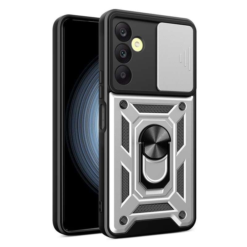 For Samsung Galaxy A25 5G Sliding Camera Cover Design TPU+PC Phone Case(Rose Gold)