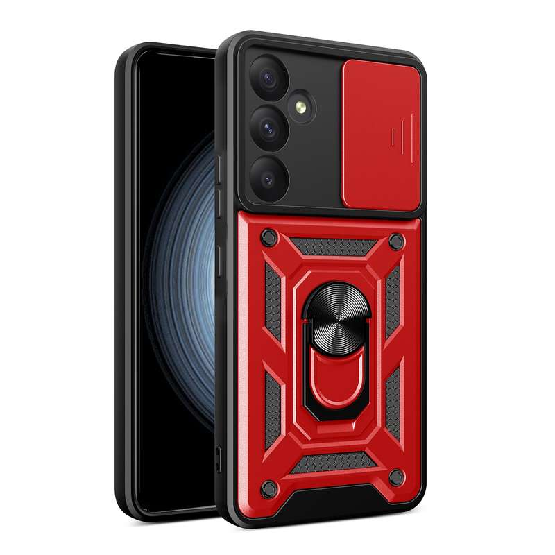 For Samsung Galaxy A55 5G Sliding Camera Cover Design TPU+PC Phone Case(Blue)