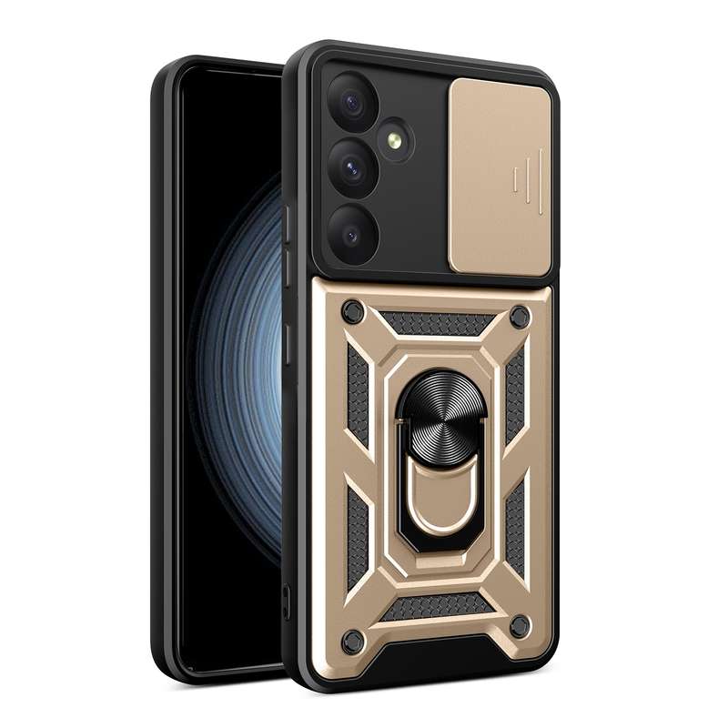 For Samsung Galaxy A55 5G Sliding Camera Cover Design TPU+PC Phone Case(Blue)