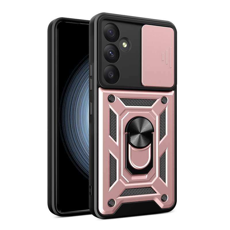 For Samsung Galaxy A55 5G Sliding Camera Cover Design TPU+PC Phone Case(Blue)