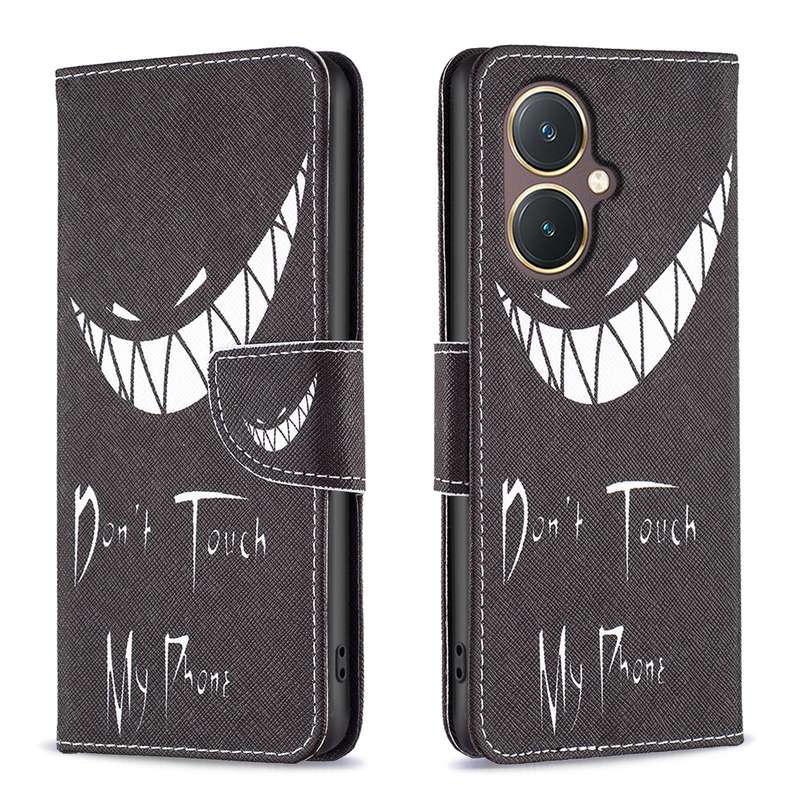 For vivo Y27 4G Colored Drawing Pattern Leather Phone Case(Smirk)
