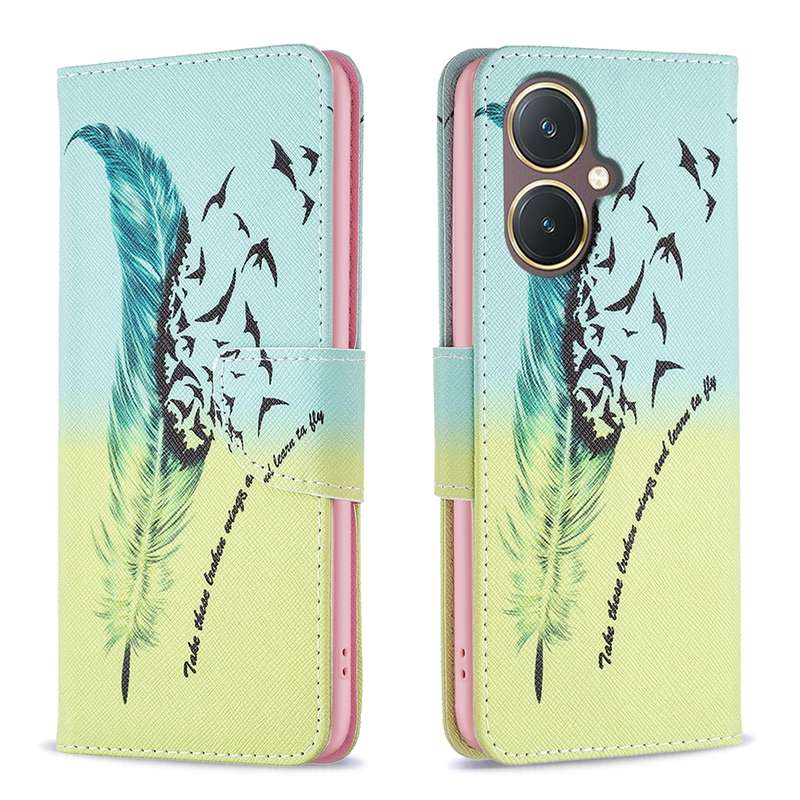 For vivo Y27 4G Colored Drawing Pattern Leather Phone Case(Smirk)