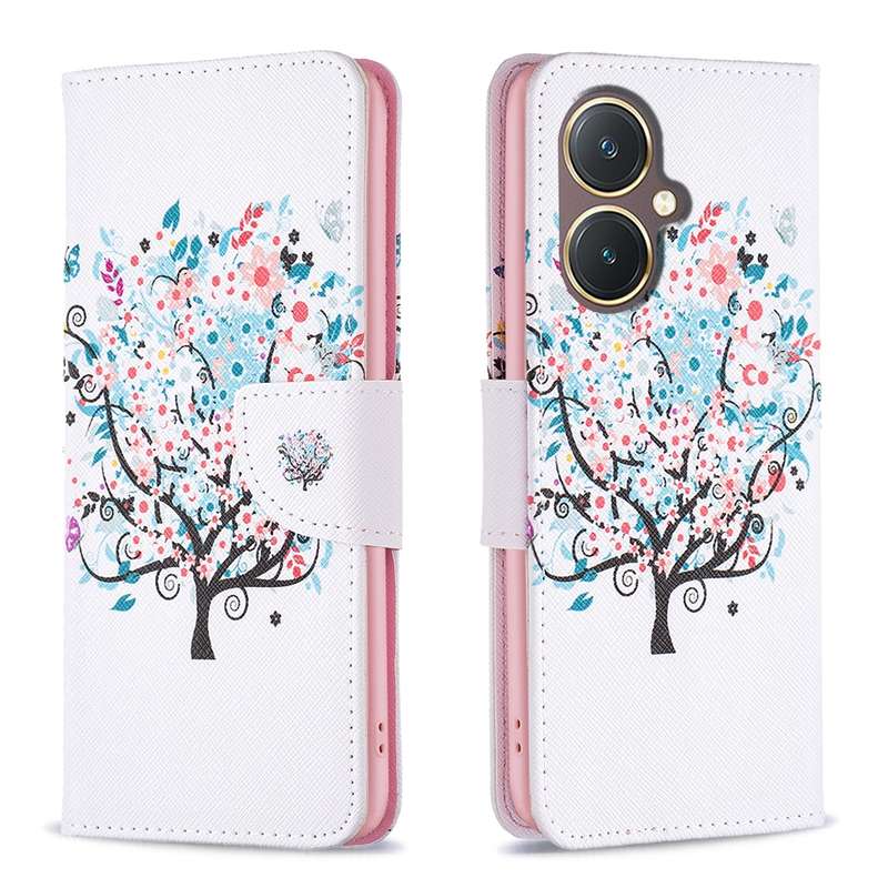 For vivo Y27 4G Colored Drawing Pattern Leather Phone Case(Smirk)