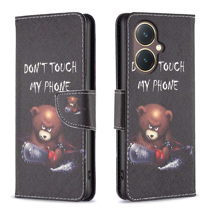 For vivo Y27 4G Colored Drawing Pattern Leather Phone Case(Smirk)
