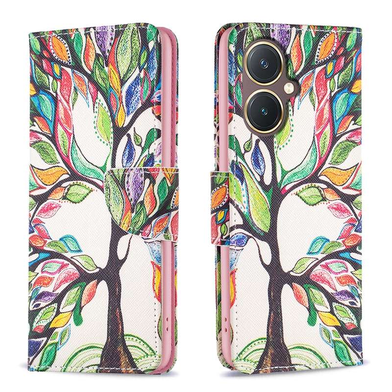 For vivo Y27 4G Colored Drawing Pattern Leather Phone Case(Smirk)