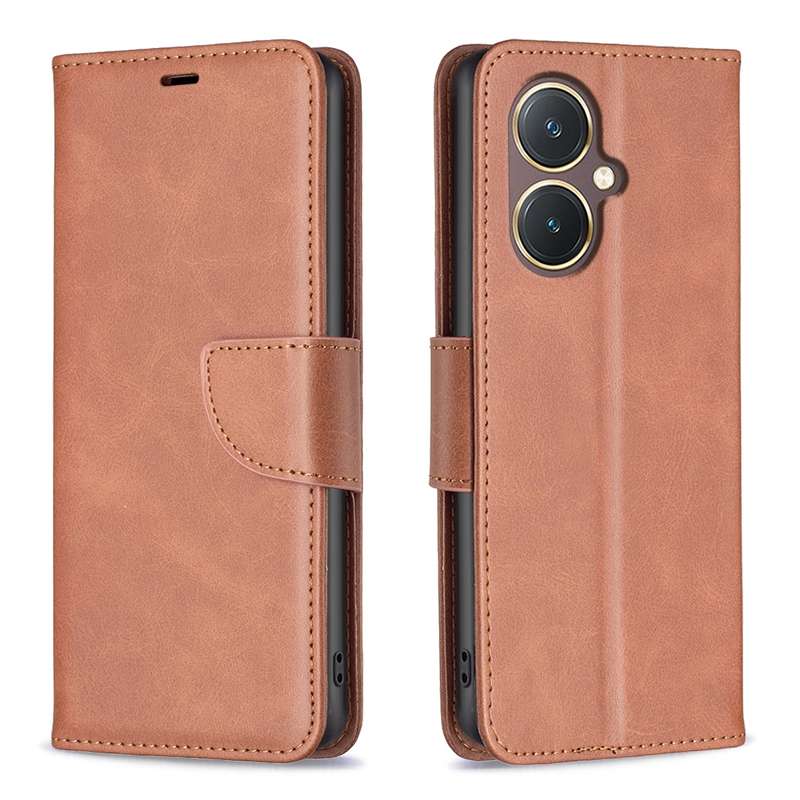 For vivo Y27 4G Lambskin Texture Leather Phone Case(Black)