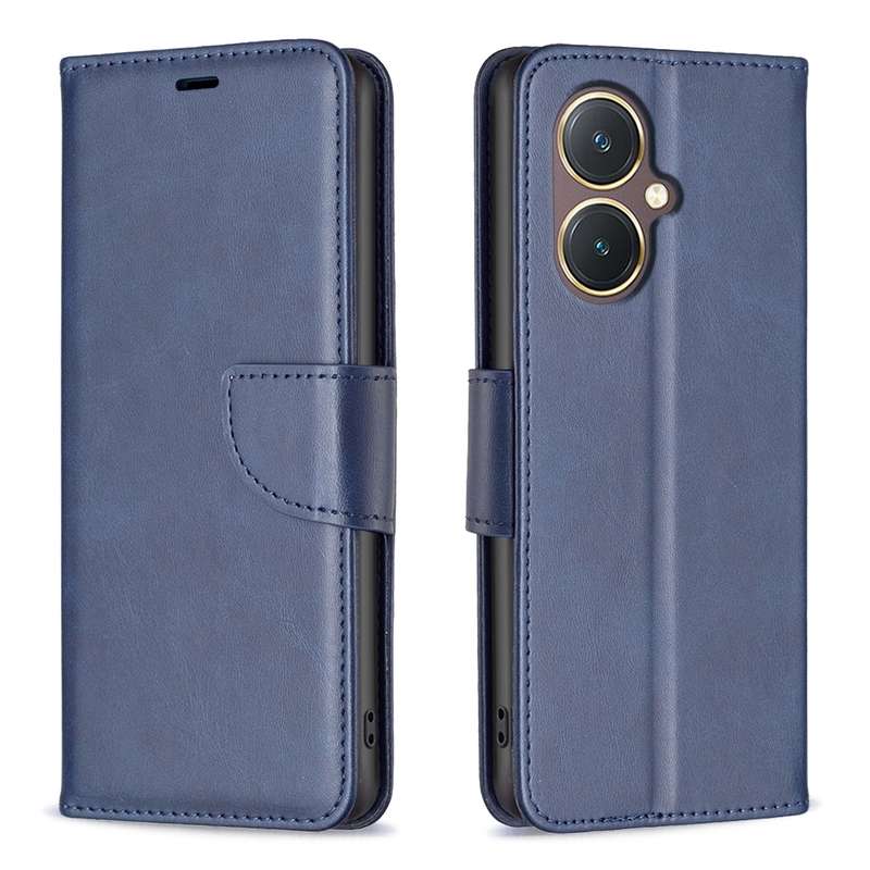 For vivo Y27 4G Lambskin Texture Leather Phone Case(Black)