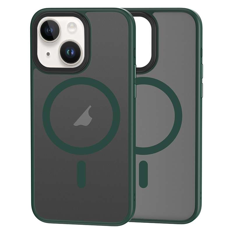 For iPhone 13 Brilliant Series MagSafe Micro-frosted Anti-fingerprint PC Phone Case(Black)