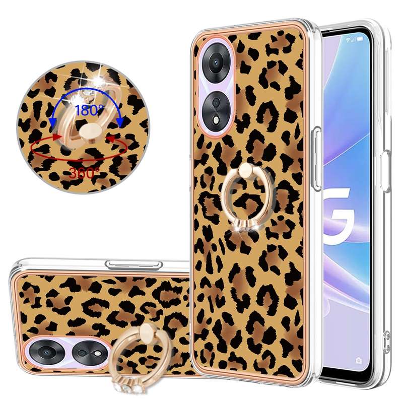 For OPPO A78 / A58 Electroplating Dual-side IMD Phone Case with Ring Holder(Equation)