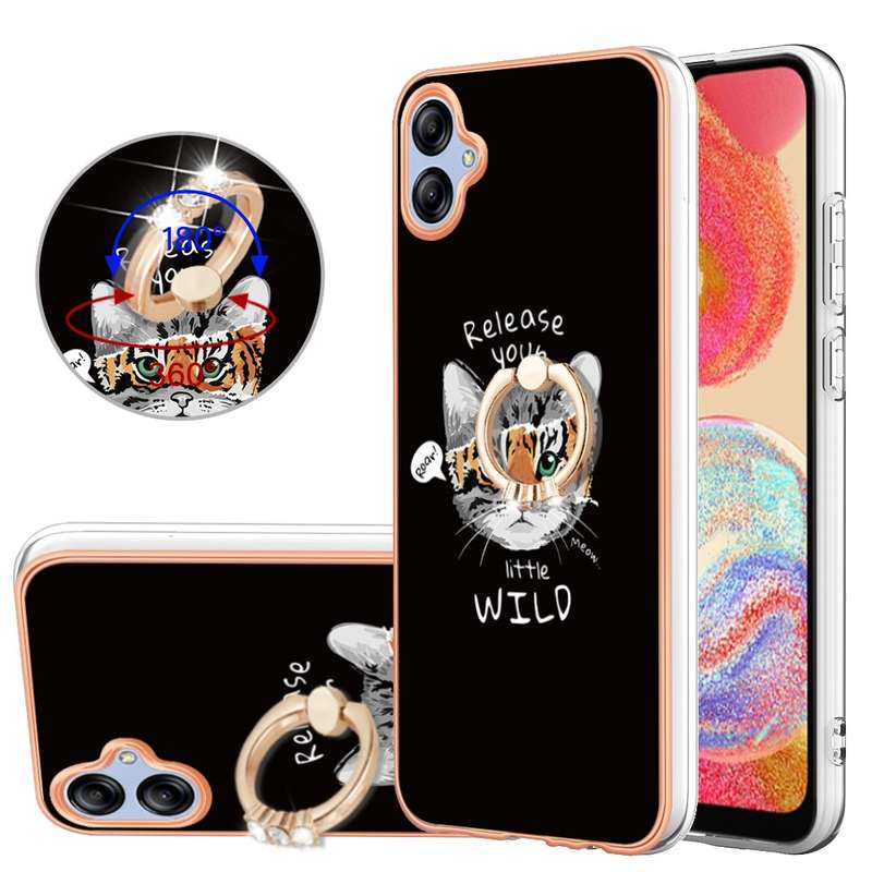 For vivo Y17s 4G Global Cow Pattern Sewing Back Cover Phone Case(Black)