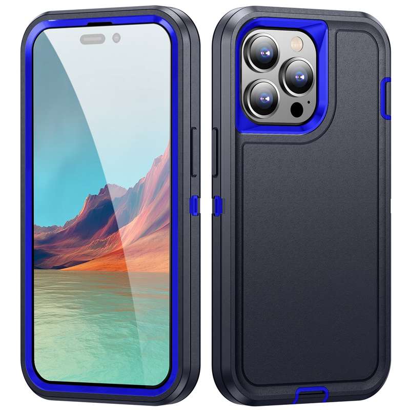 For iPhone 15 Pro Max Life Waterproof Rugged Phone Case(Purple + Pink)