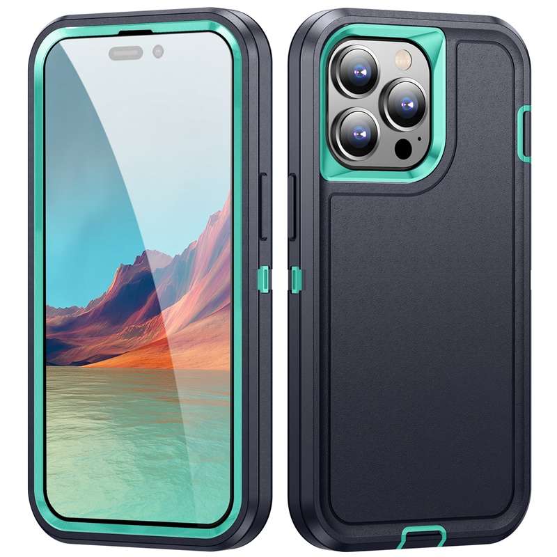 For iPhone 15 Pro Max Life Waterproof Rugged Phone Case(Purple + Pink)