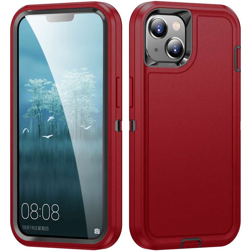 For iPhone 15 Life Waterproof Rugged Phone Case(Dark Blue + Royal Blue)