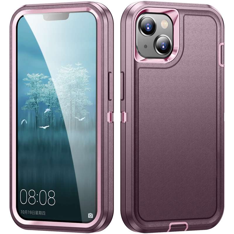 For iPhone 15 Life Waterproof Rugged Phone Case(Dark Blue + Light Blue)