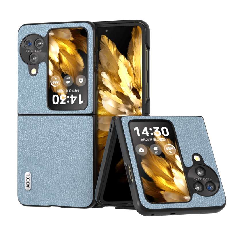 For OPPO Find N3 Flip ABEEL Black Edge Genuine Mino Phone Case(Black)
