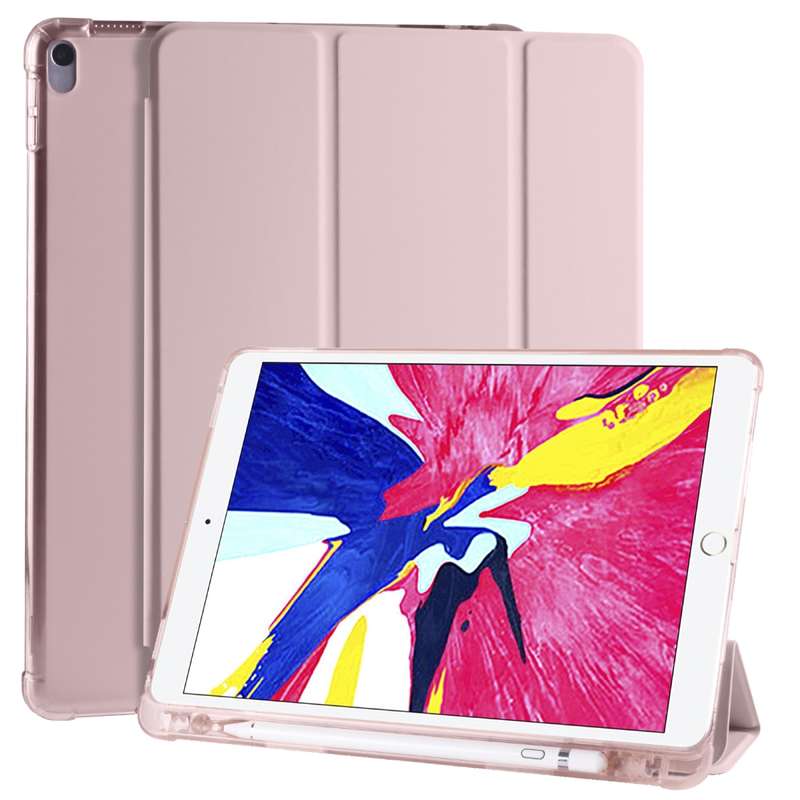 For iPad Pro 10.5 inch / Air 3 10.5 inch 3-folding Horizontal Flip PU Leather + Shockproof TPU Case