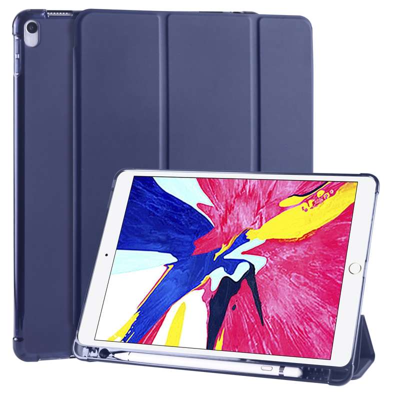 For iPad Pro 10.5 inch / Air 3 10.5 inch 3-folding Horizontal Flip PU Leather + Shockproof TPU Case