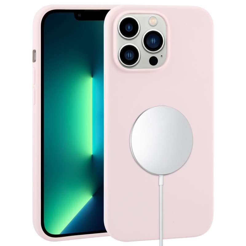 For iPhone 13 Pro Liquid Silicone Full Coverage MagSafe Phone Case(Deep Green)