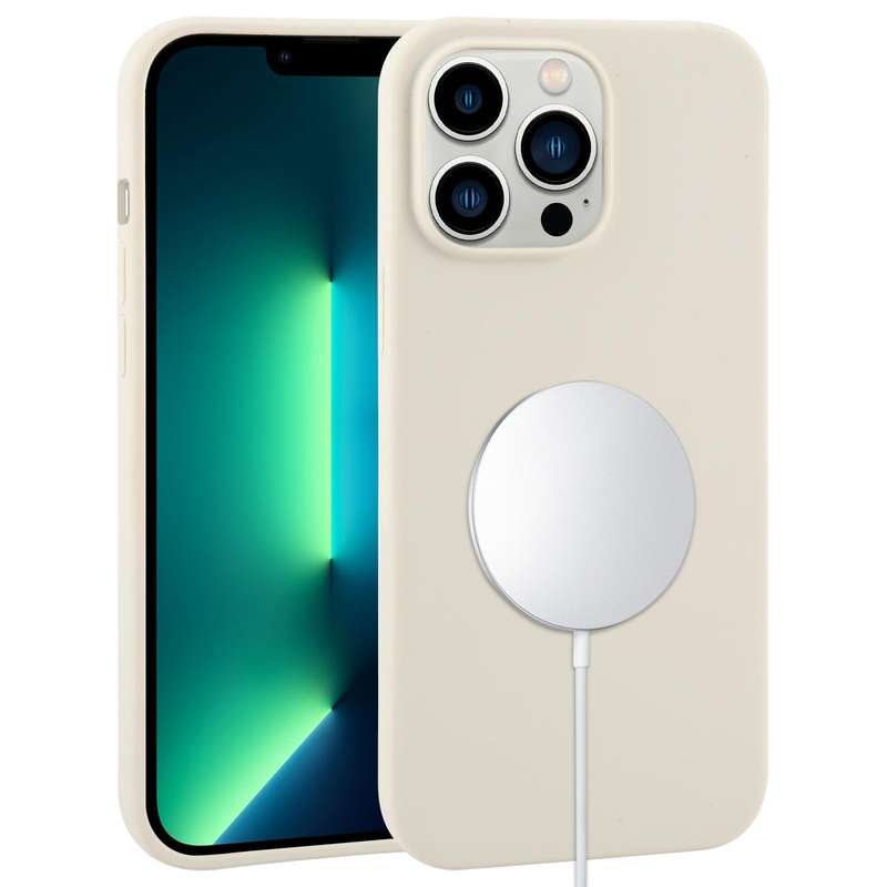 For iPhone 13 Pro Liquid Silicone Full Coverage MagSafe Phone Case(Deep Green)