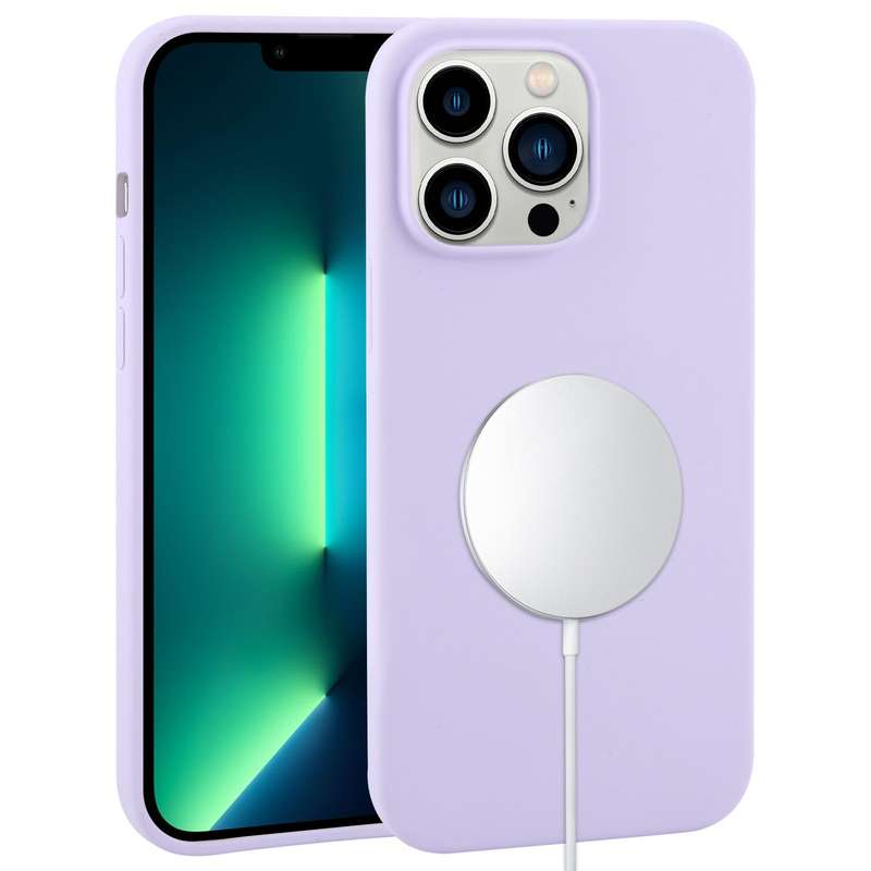 For iPhone 13 Pro Liquid Silicone Full Coverage MagSafe Phone Case(Deep Green)