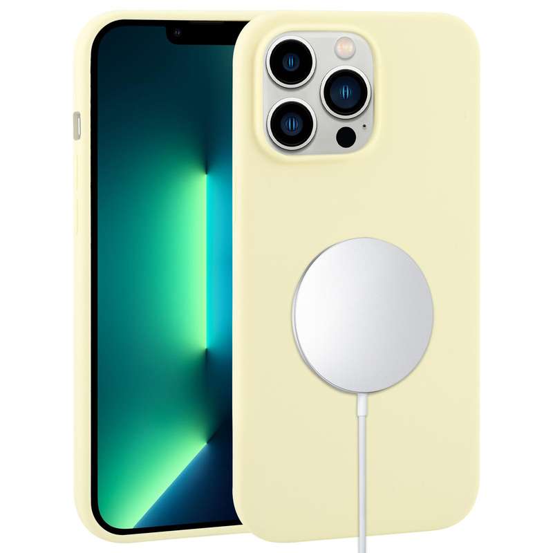 For iPhone 13 Pro Liquid Silicone Full Coverage MagSafe Phone Case(Deep Green)