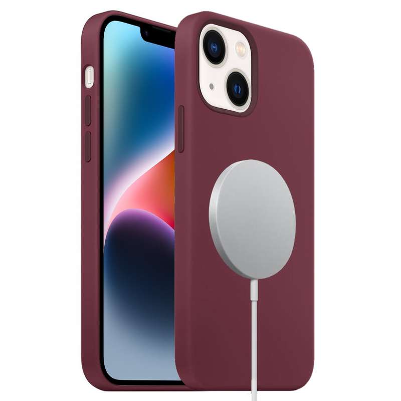 For iPhone 15 Liquid Silicone Full Coverage MagSafe Phone Case(Black)