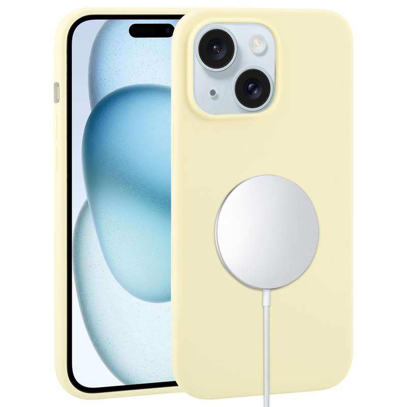 For iPhone 15 Liquid Silicone Full Coverage MagSafe Phone Case(Black)
