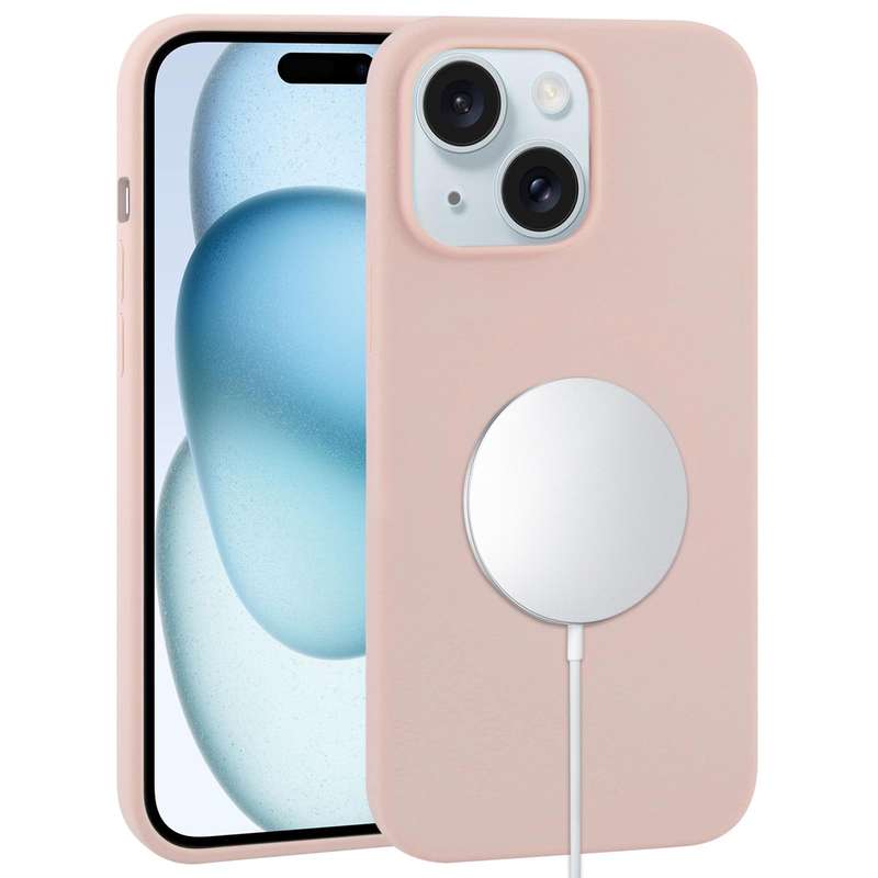 For iPhone 15 Liquid Silicone Full Coverage MagSafe Phone Case(Black)