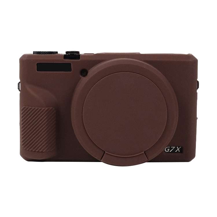 For Canon PowerShot G7 X Mark III / G7X3 Soft Silicone Protective Case with Lens Cover(Black)