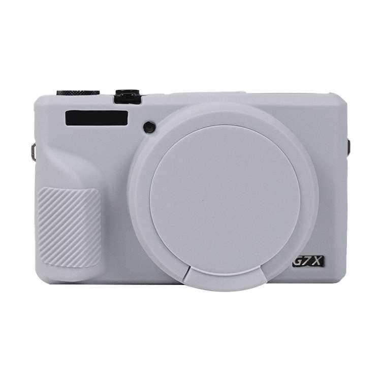 For Canon PowerShot G7 X Mark III / G7X3 Soft Silicone Protective Case with Lens Cover(Black)