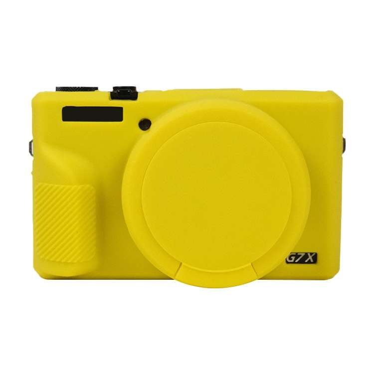 For Canon PowerShot G7 X Mark III / G7X3 Soft Silicone Protective Case with Lens Cover(Black)