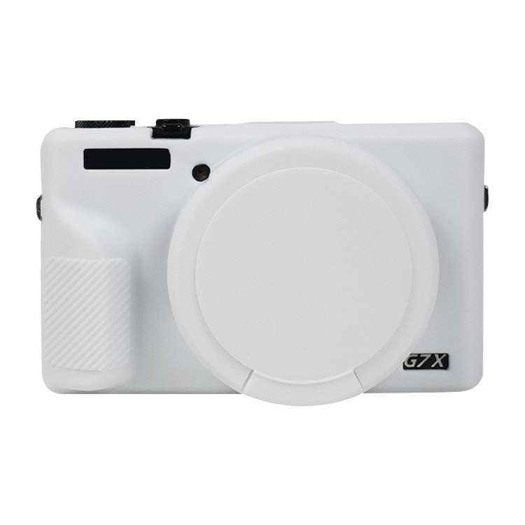 For Canon PowerShot G7 X Mark III / G7X3 Soft Silicone Protective Case with Lens Cover(Black)