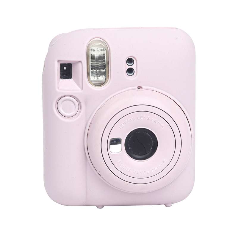 For FUJIFILM instax mini 12 Soft Silicone Camera Protective Case(Pink Blue White)