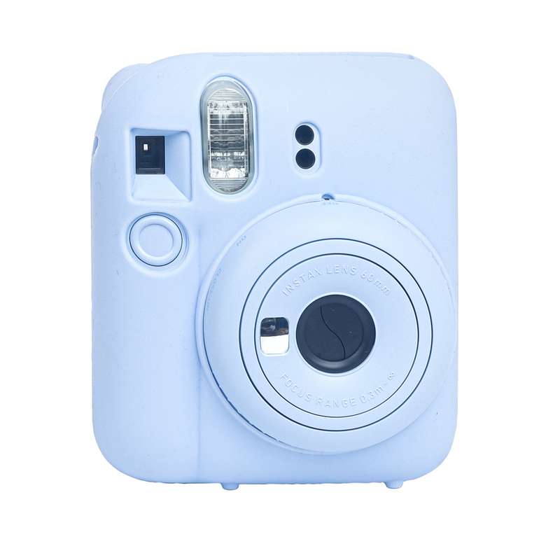 For FUJIFILM instax mini 12 Soft Silicone Camera Protective Case(Pink Blue White)