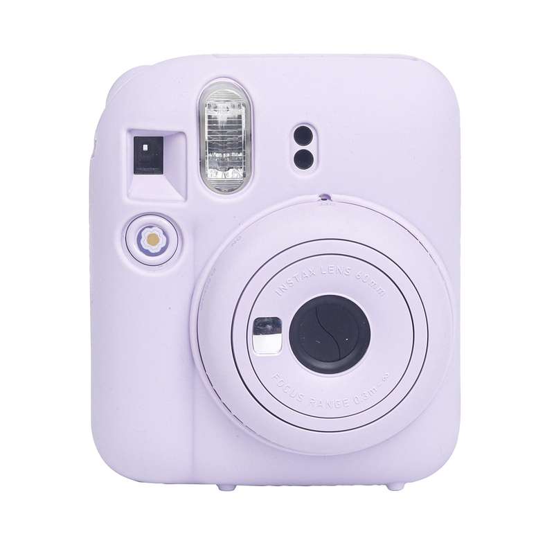 For FUJIFILM instax mini 12 Soft Silicone Camera Protective Case(Pink Blue White)