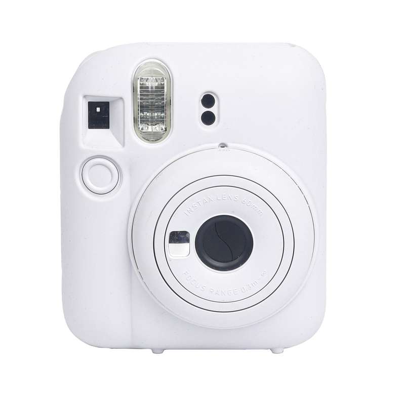 For FUJIFILM instax mini 12 Soft Silicone Camera Protective Case(Pink Blue White)