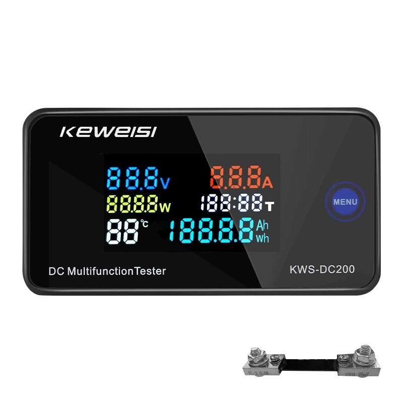 KWS-DC200-100A 8-120V DC Digital Display Voltage Current Watch with Shunt(Black)