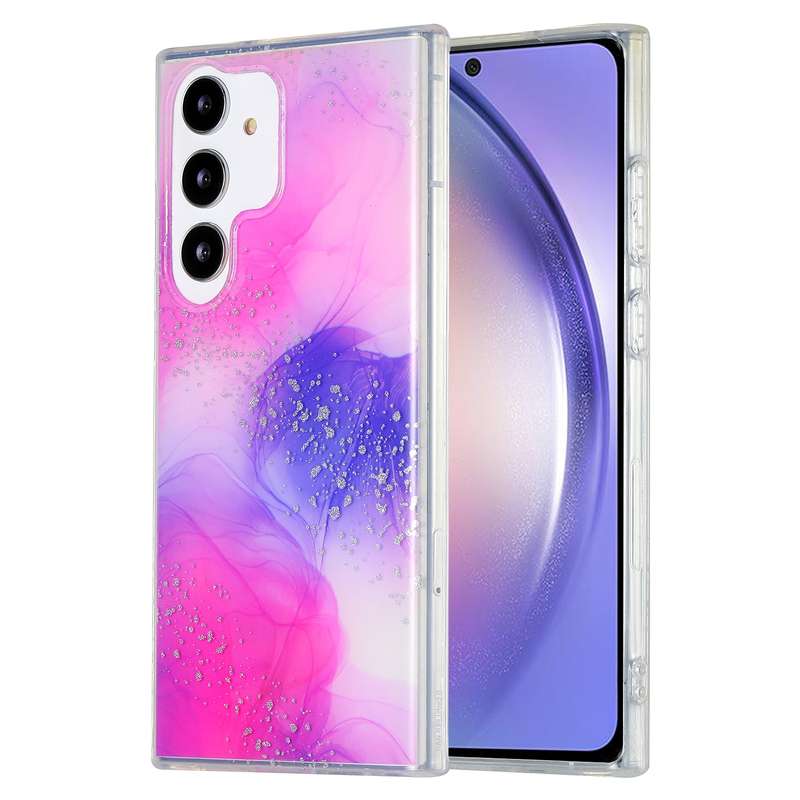 For Samsung Galaxy A54 5G Dual-side IMD Marble Phone Case(White Green)