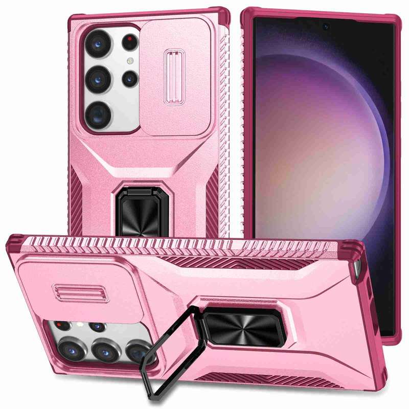 For Samsung Galaxy S23 Ultra 5G Sliding Camshield Holder Phone Case(Black)