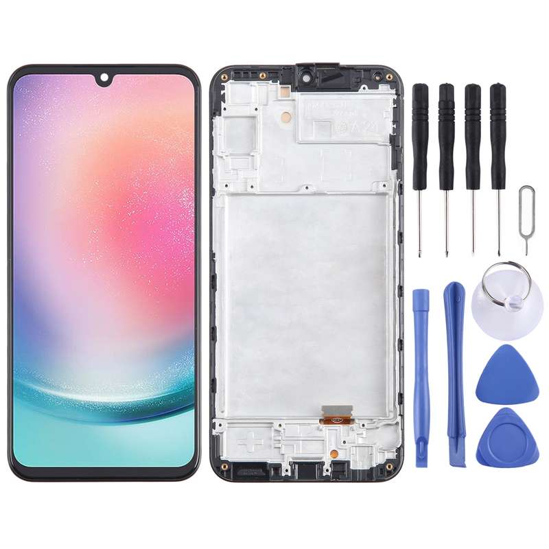 For Samsung Galaxy A24 4G SM-A245F TFT LCD Screen Digitizer Full Assembly with Frame, Not Supporting