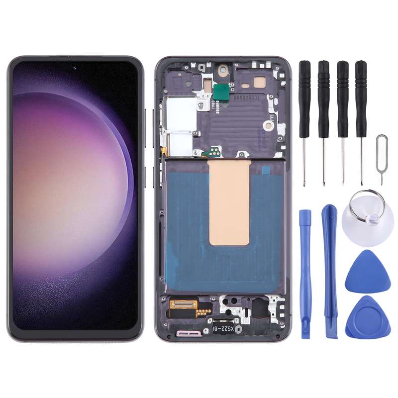 For Samsung Galaxy S23 SM-S911B EU Version TFT LCD Screen Digitizer Full Assembly with Frame, Not Su