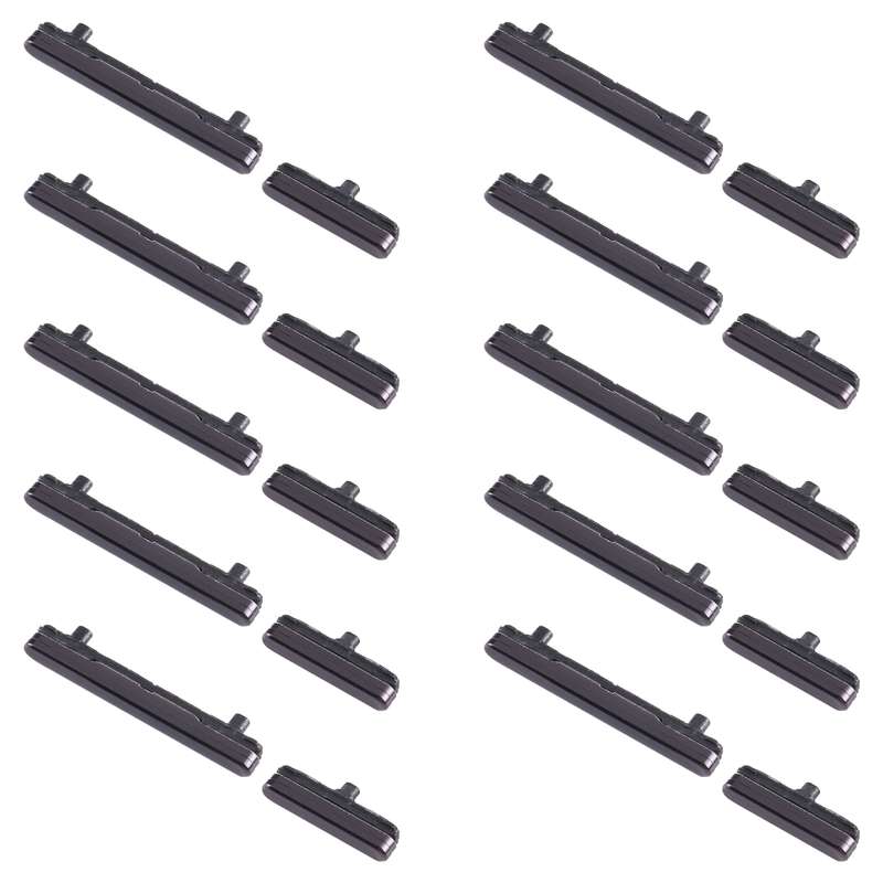 For Samsung Galaxy S22 Ultra 5G SM-S908 10pcs Power Button + Volume Control Button(Black)
