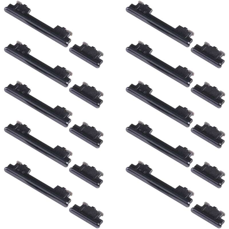 For Samsung Galaxy A52 5G SM-A526 10pcs Power Button + Volume Control Button(Black)
