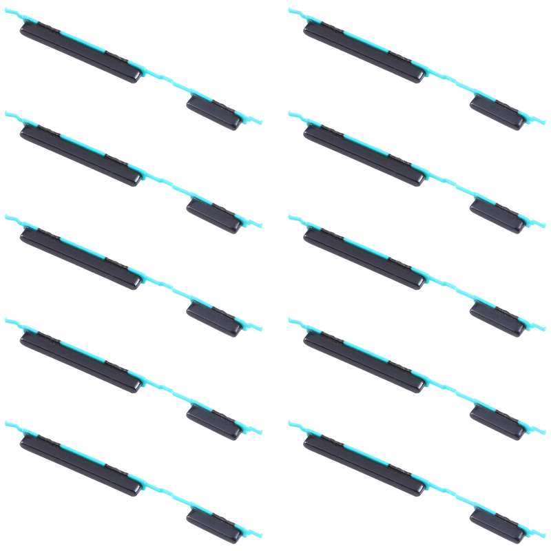 For Samsung Galaxy M31 SM-M315 10pcs Power Button + Volume Control Button(Black)
