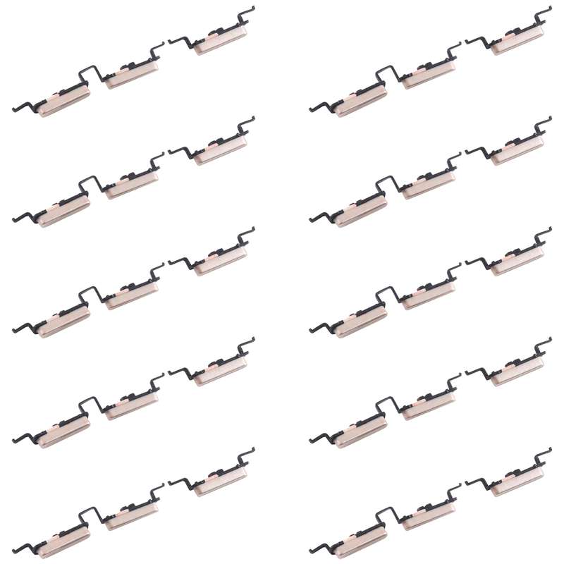 For Samsung Galaxy J4 SM-J400 10pcs Power Button + Volume Control Button(Gold)