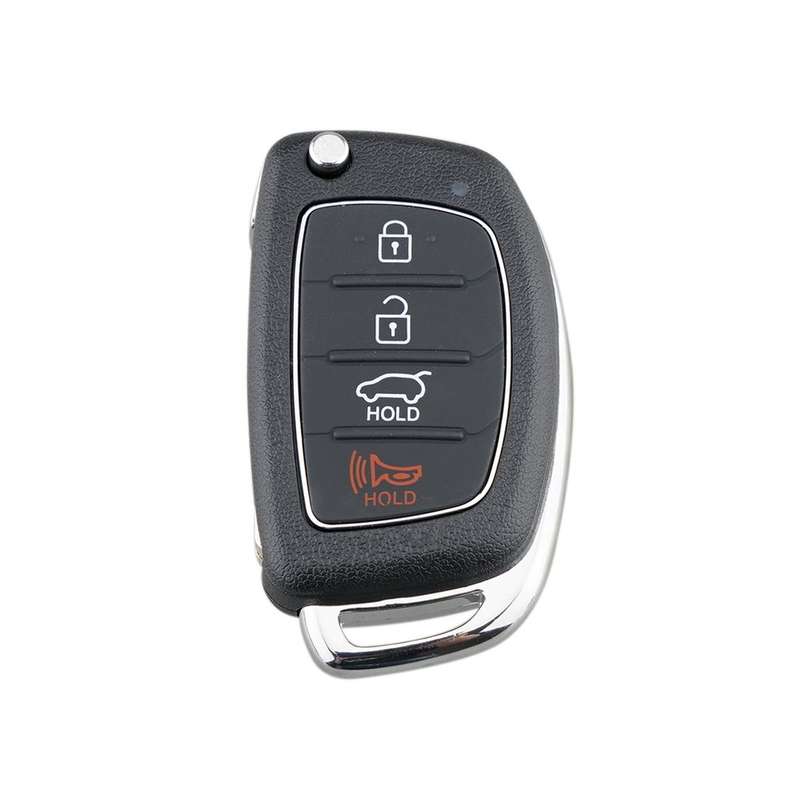 4-button Folding Car Key Shell with Metal Edge Solaris ix35 ix4 Santa For Hyundai Sonata 2014-2017 /