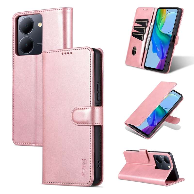 For vivo Y78 5G / Y36 / Y27 5G AZNS Skin Feel Calf Texture Flip Leather Phone Case(Red)