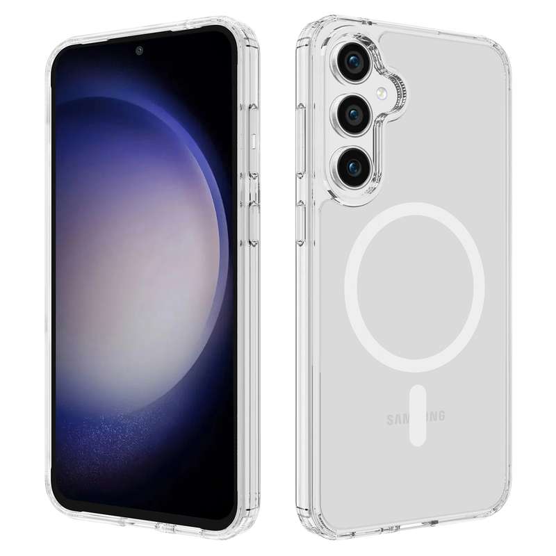 For Samsung Galaxy S23 FE 5G MagSafe Clear Acrylic PC Hybrid TPU Phone Case(Transparent)